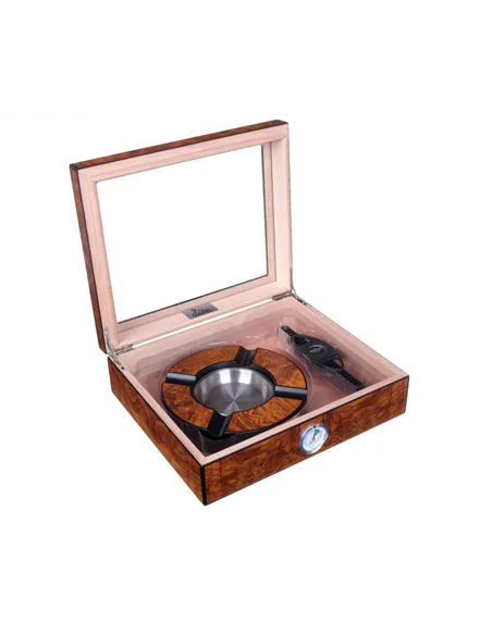 Хьюмидор Lubinski на 30 сигар с подарочным набором, Вяз матовый QB309