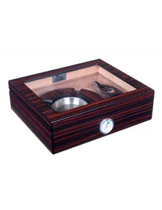 Хьюмидор Lubinski на 30 сигар с подарочным набором, Эбеновое дерево QB310