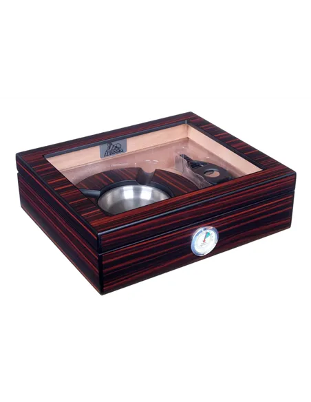 Хьюмидор Lubinski на 30 сигар с подарочным набором, Эбеновое дерево QB310