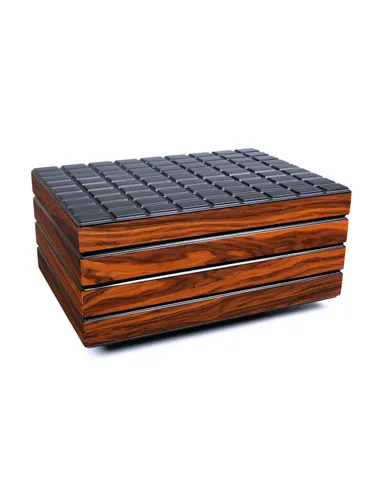 Хьюмидор Lubinski на 80 сигар, Черный лак и Макассар Q242