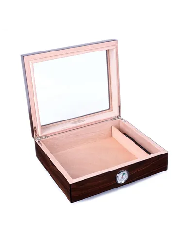 Хьюмидор Tom River со стеклом на 30 сигар, Орех 561-132