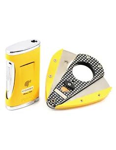 Подарочный набор - зажигалка+гильотина - Cohiba & Xikar