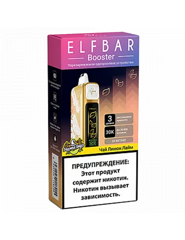 POD система Elf Bar - Booster 30.000 - Чай - Лимон - Лайм - 2% - (1 шт.)
