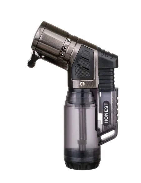 Зажигалка сигарная Honest, тройное пламя, черная