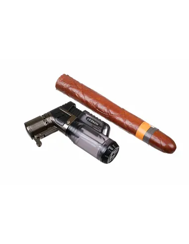 Зажигалка сигарная Honest, тройное пламя, черная