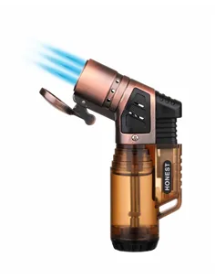 Зажигалка сигарная Honest, тройное пламя, бронза 2