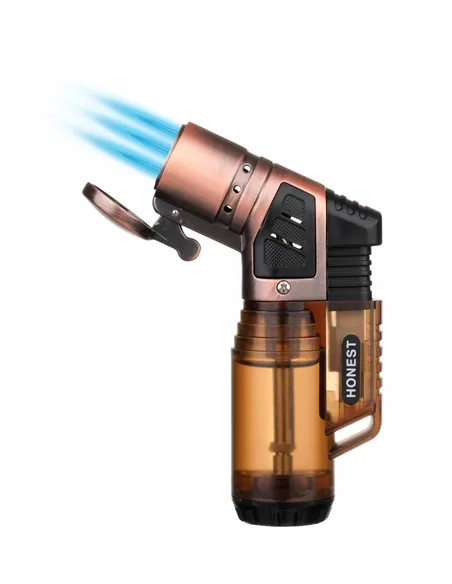 Зажигалка сигарная Honest, тройное пламя, бронза