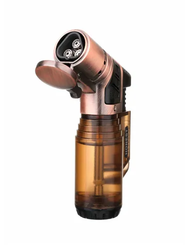 Зажигалка сигарная Honest, тройное пламя, бронза