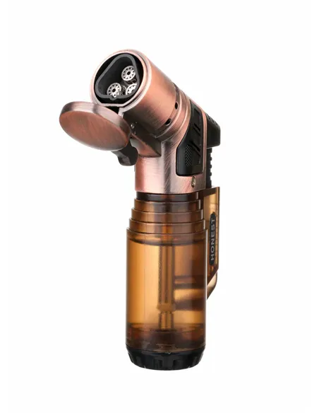 Зажигалка сигарная Honest, тройное пламя, бронза