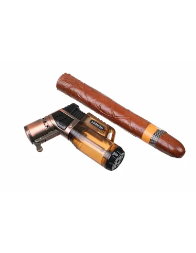 Зажигалка сигарная Honest, тройное пламя, бронза