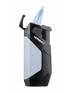 Зажигалка сигарная Honest, двойное пламя, с пробойником, синяя 2