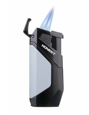 Зажигалка сигарная Honest, двойное пламя, с пробойником, синяя