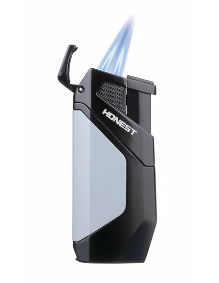 Зажигалка сигарная Honest, двойное пламя, с пробойником, синяя