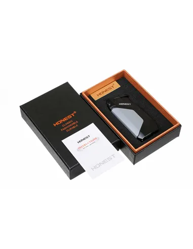 Зажигалка сигарная Honest, двойное пламя, с пробойником, синяя