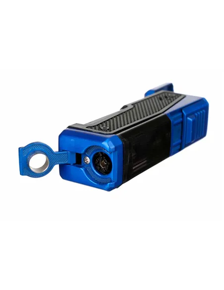 Зажигалка сигарная Honest, четверное пламя, с пробойником и сигарным ложементом, синяя