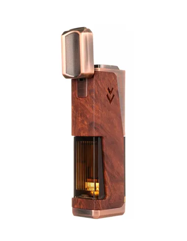 Зажигалка сигарная Honest, четверное пламя, с пробойником и сигарным ложементом, бронза с деревом