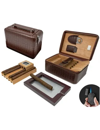 Хьюмидор Aficionado Manhattan Brown XL дорожный на 10-20 сигар