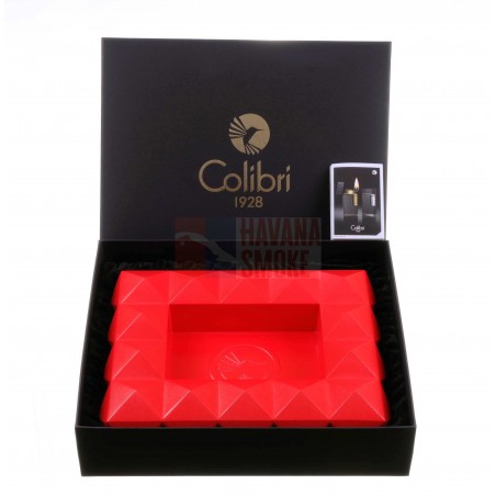 Купить Пепельница Colibri Quasar на 8 сигар, Красный лак AT100T4