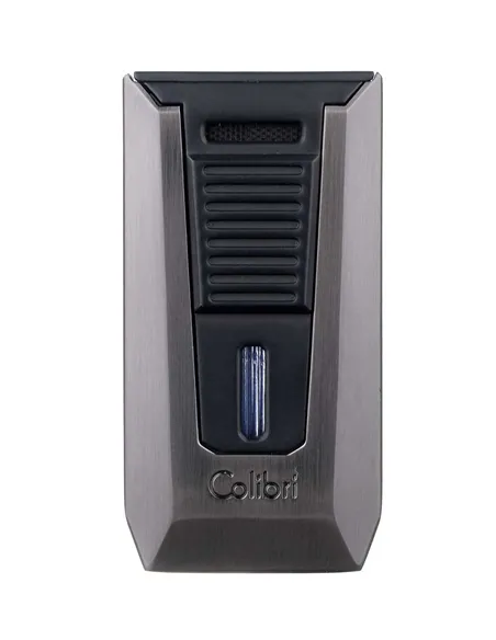 Зажигалка сигарная Colibri Slide (двойное пламя), черная-оружейная сталь LI850T12 - купить в интернет-магазине Havana Smoke
