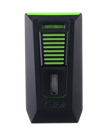 Зажигалка сигарная Colibri Slide (двойное пламя), черно-зеленая LI850T16 - купить в интернет-магазине Havana Smoke