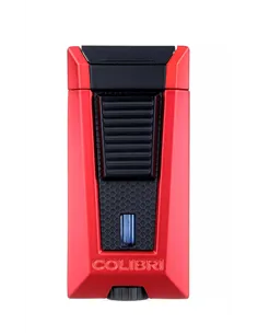 Зажигалка сигарная Colibri Stealth (тройное пламя), красный металлик-LI900T22