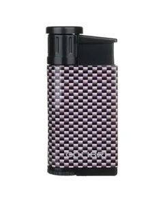 Зажигалка сигарная Colibri Evo, серебристый карбон-LI520C31