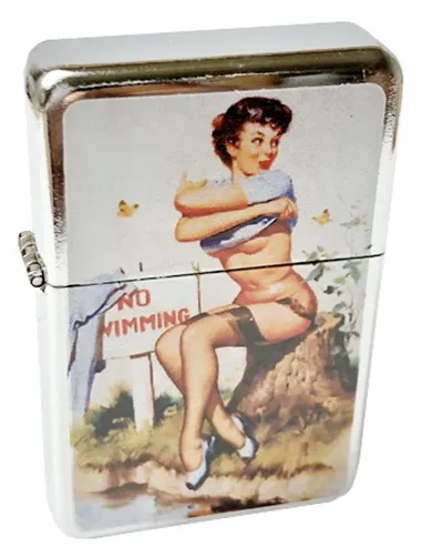 03119 Зажигалка бензиновая FARO Z16 хром полированный "Pin-up 4"