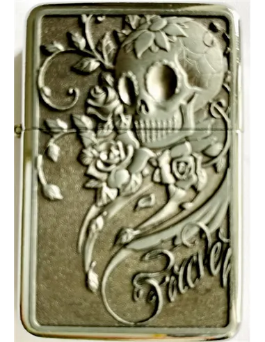 03143 Зажигалка бензиновая FARO Z16 "Skulls 4"