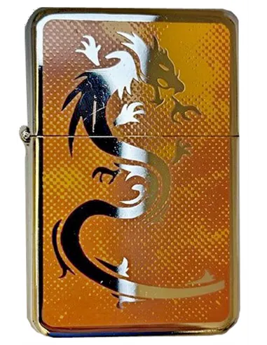 03183 Зажигалка бензиновая FARO Z16 "Dragon yellow"