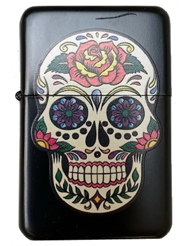 03187 Зажигалка бензиновая FARO Z16 "Skull 2"
