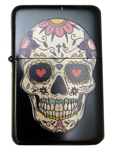 03188 Зажигалка бензиновая FARO Z16 "Skull 3"