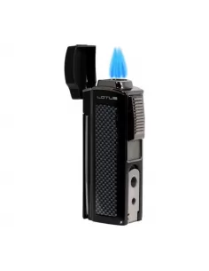 Зажигалка Lotus Dominator Black Matte & Carbon Fiber Настольная LBLT20000