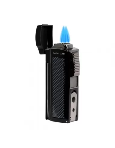 Зажигалка Lotus Dominator Black Matte & Carbon Fiber Настольная LBLT20000