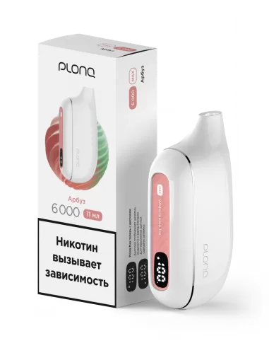 Электронная сигарета Plonq Max Арбуз, 6000 затяжек