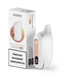 Электронная сигарета Plonq Max Вишня Персик Лимон, 6000 затяжек