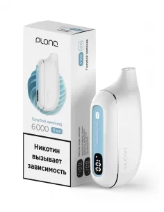 Электронная сигарета Plonq Max Голубой лимонад, 6000 затяжек