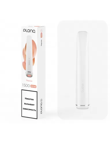 Электронная сигарета Plonq Plus Персик, 1500 затяжек 