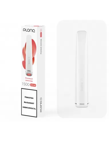 Электронная сигарета Plonq Plus Розовый Лимонад, 1500 затяжек