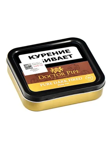 Трубочный табак Doctor Pipe Pure Dark Fired Flake Cut 50 гр банка 