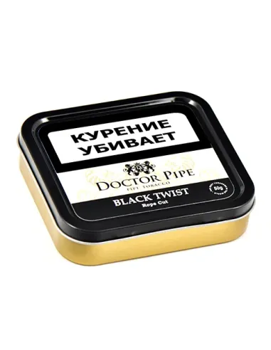 Трубочный табак Doctor Pipe Twist Black Rope Cut 50 гр банка 
