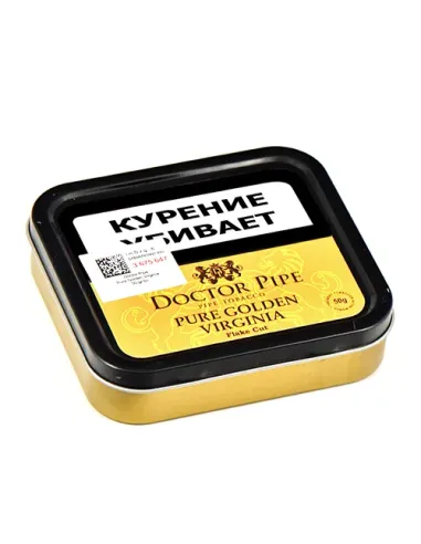 Трубочный табак Doctor Pipe Virginia Pure Gold Flake Cut 50 гр банка 