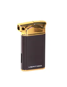 Зажигалка Vertigo Crosby Dark Brown & Gold трубочная