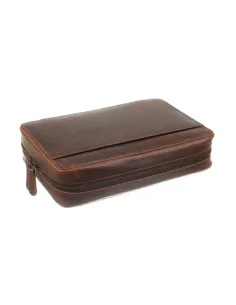 Сигарная сумка-хьюмидор P&A на 5 сигар C260 Brown