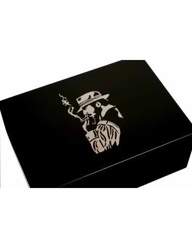 Хьюмидор Gentili Fumatore Argento на 50 сигар, Черный лак