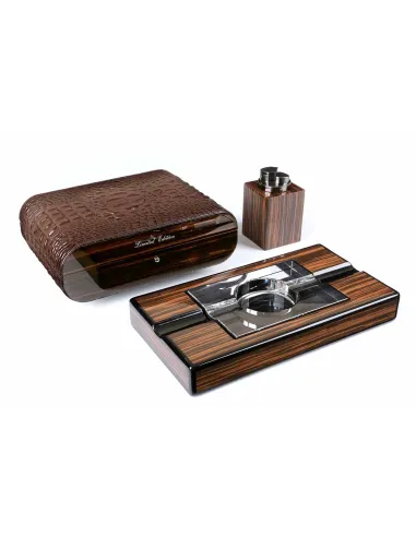 Набор сигарных аксессуаров Gentili SET-SV10-Croco-Brown
