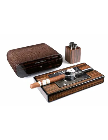 Набор сигарных аксессуаров Gentili SET-SV10-Croco-Brown