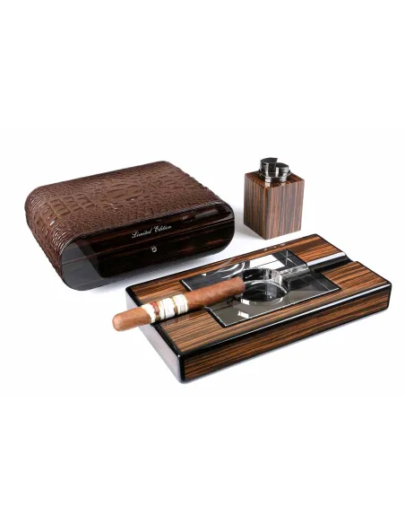 Набор сигарных аксессуаров Gentili SET-SV10-Croco-Brown