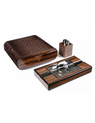 Набор сигарных аксессуаров Gentili SET-SV20-Croco-Dark