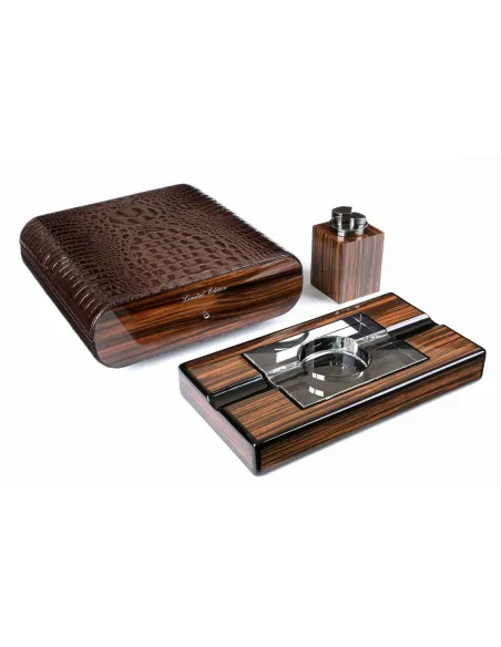 Набор сигарных аксессуаров Gentili SET-SV20-Croco-Dark