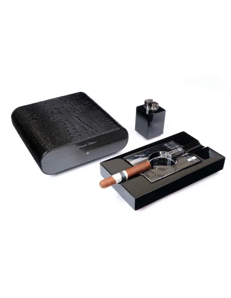 Набор сигарных аксессуаров Gentili SET-SV20-Croco-Black